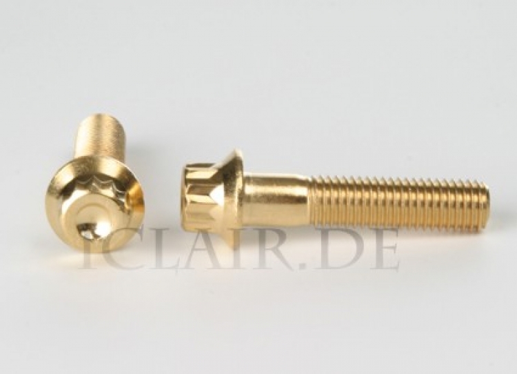 Rim screw M7x32 gold
