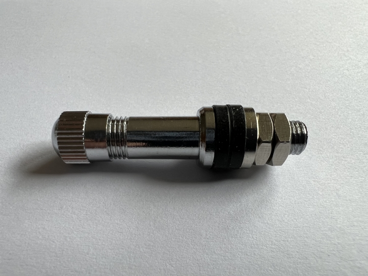 Metal valve, 6.0 mm chrome-plated