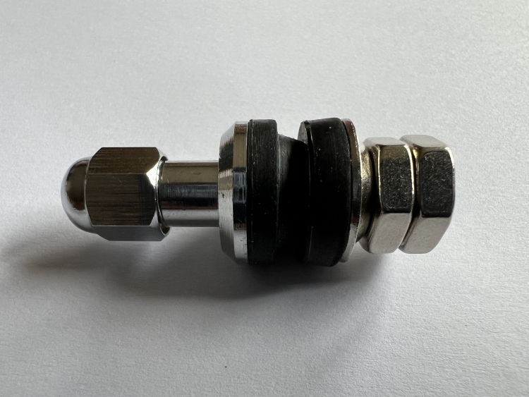 Metal valve, 11.3 mm chrome-plated