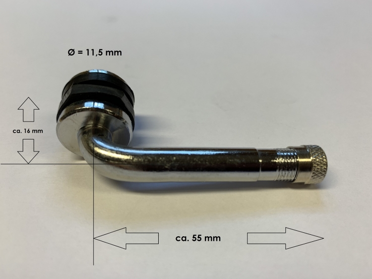 Angled Valve, 11,5 mm, nickel-plated